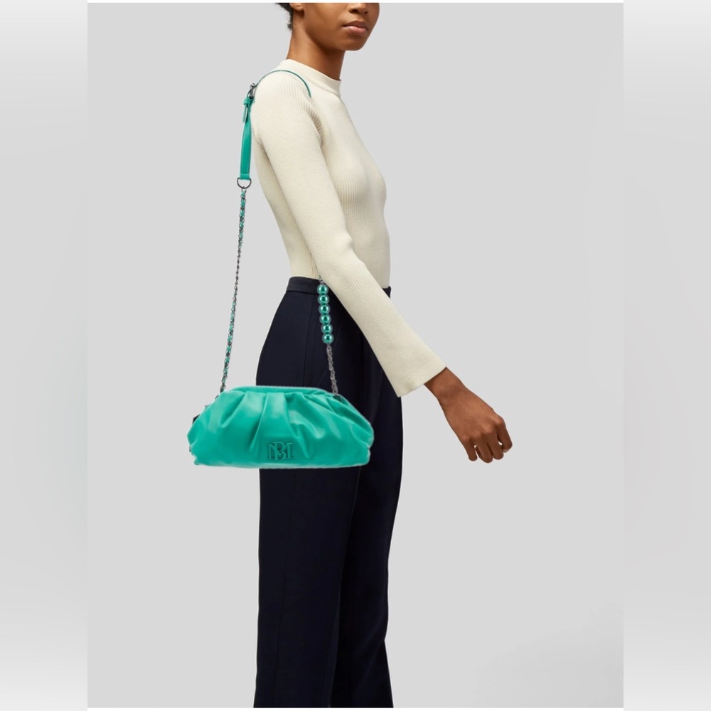 Badgley Mischka Elegant Teal clutch Women's Bag- NEW